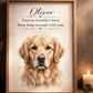 Custom Dog Memorial Photo with Frame